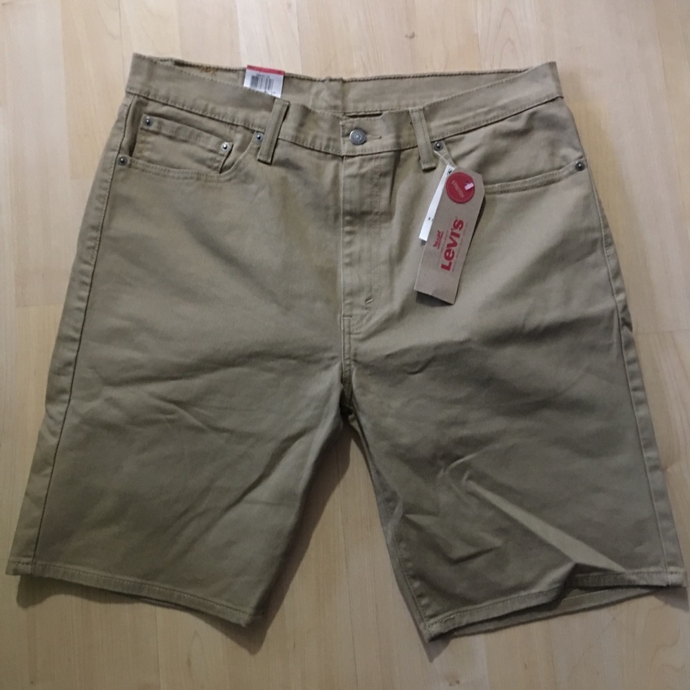 Levis 505 Khaki Dark Tan 4 Pockets Shorts